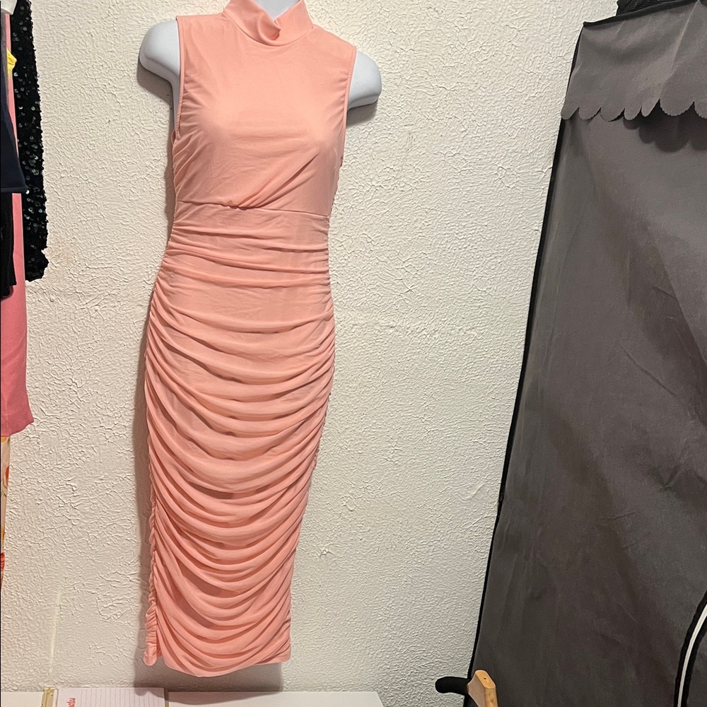 Elegant Pink Sleeveless Mermaid Dress